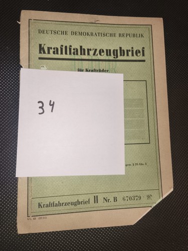 150 ddr kfz brief - kfz,