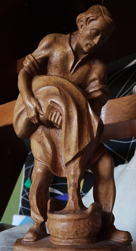 Holzfigur bauer mit - holzfigur:,