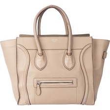 Celine Taupe Leather Luggage