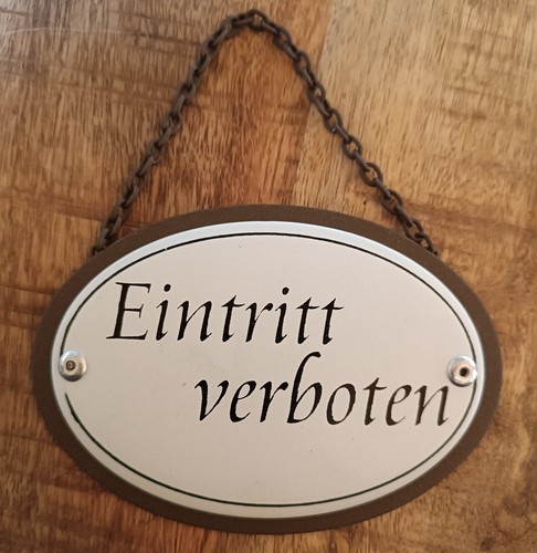 Kleines metall schild mit - metall,