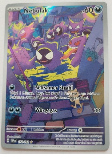 Pokemon karte 177 162 - karte, nebulak