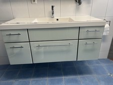 Milchglas Waschtisch 120cm