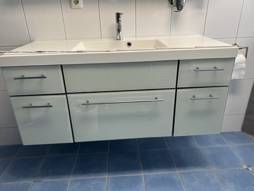 Milchglas waschtisch 120cm - milchglas,