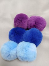 Pelzbommel 2 Stück Rex Kaninchen Fellbommel echtfell Farbe Wählbar nicht winzig