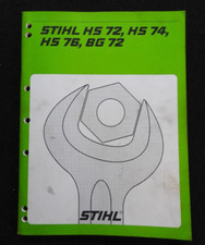 Original STIHL Hs 72 74 76 Heckenschneider Bg 72 Gebläse Service Repair Manuell