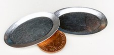 2 Großer Ovaler Metall Blech Bäckerei Schalen Tumdee 1:12 Maß Puppenhaus Mini L