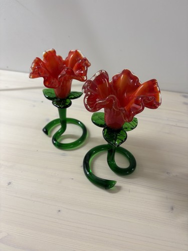 Glas blumen kerzenhalter - blumen,