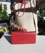 LIEBESKIND Berlin Damen Premium Kleine Schultertasche Leder Rot Germany Neu