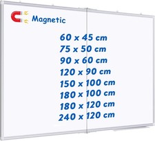 maxtek Whiteboard 180x120cm, Magnetisches Whiteboard für Wand, Aluminiumrahmen K