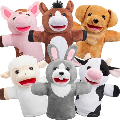 Tier handpuppen set kinder - handpuppen, 6