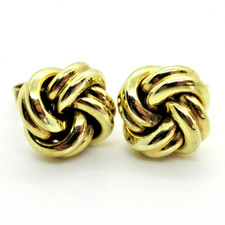 DESIGNER 333er Gold 8K Ohrstecker Knoten Ohrringe Vintage Luxury Meisterpunze