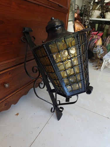 Vintage eisen laternenlampe - vintage,