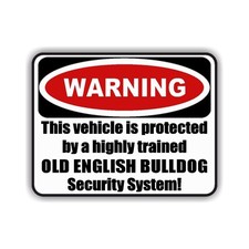 Auto Aufkleber WEIß Warning