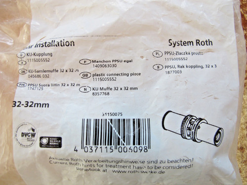 Roth pressfitting kupplung - kupplung, |