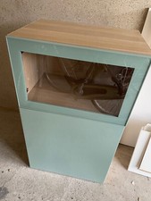 Besta Ikea Schrank mit grüner Tür/Glastür