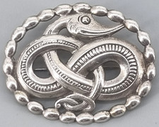 Edle Brosche Drachen Schlange