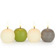 6x Rustic Kugelkerze Kerzen