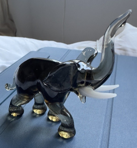 Glasfigur elefant schwarz und - elefant,
