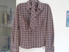 Eine schöne Bluse von Einhorn in Größe 38 kariert Lila / Braunrot...