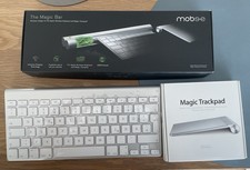Apple Wireless Keyboard A1314, Mobee Magic Bar und Magic Trackpad A1339