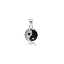 Ying Yang Kettenanhänger Echt 925 Silber Yin Yang Amulett Yoga Anhänger Symbol