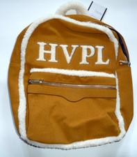 Neu HV POLO Rucksack HVPAlicia aus Wildlederimitat Camel mit Logo etwas verfärbt