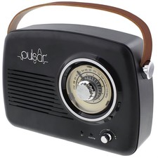 Pulsar FM-Radio und Lautsprecher schwarz