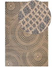 Teppich jute beige - jute, beige/grau