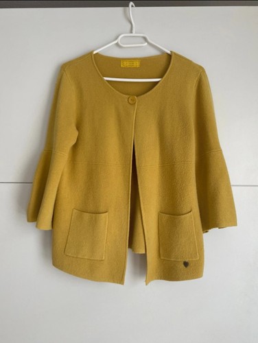 Vintage damen jacke senfgelb - damen,