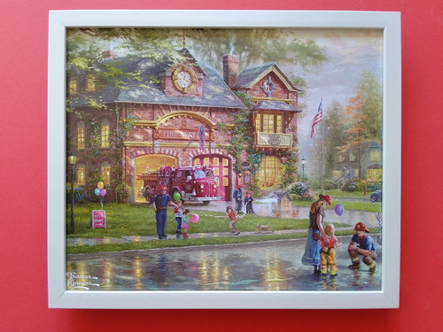 Thomas kinkade hometown fire - thomas, "hometown