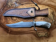 Bowiemesser aus VG 10 Damast super scharf.