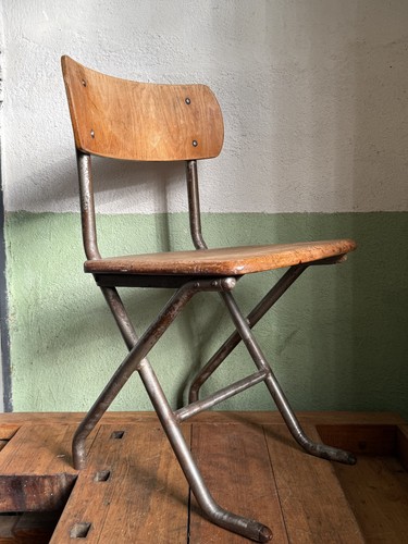 Alter schulstuhl vintage stahl - alter,