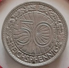 Weimarer Republik 50 Reichspfennig 1928 A Kursmünze. Vorzüglich J.324