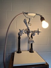 Unikat  Antike Wandamatur Tischleuchte Duschkopf Plinte 30x30cm Höhe ca 50cm