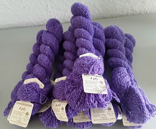10x25g rowanspun wolle lila - 10x25g,