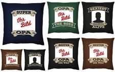 Opa Fotodruck Kissen  - Großvater Dekokissen Foto - Fotokissen Text / Rahmen