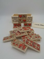 KEITH HARING Fundation Domino aus Holz  American Art of the 80`s, 21 Steine OVP 