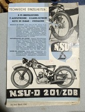 Original Prospekt NSU D-Rad