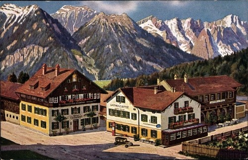 Künstler oberau in - ak,