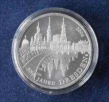 10 Euro „800 Jahre Dresden“, Deutschland, 2006, Silber (unz./UNC)