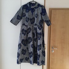 Handmade Kleid Gr. 38 Kostüm blau weiß schwarz Karneval Flamenco Tanz Handarbeit