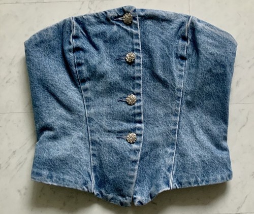 Trend denim corsage - h&m, denim-corsage-top