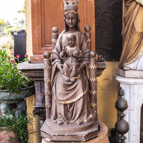 Große skulptur heiligenfigur - große,