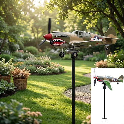 Gartenstecker windrad flugzeug - windrad,