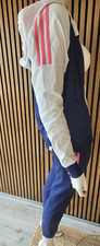 Adidas Trainingsanzug Hose Jacke Gr. M ( 38-40 ) dunkelblau,weiß,pink