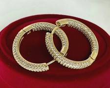 Luxus Ohrringe Creole Zirkonia