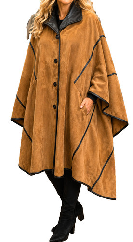 Neu echt leder poncho cape - neu,