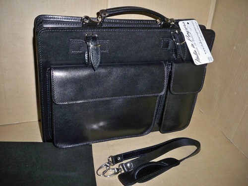 Aktentasche leder schwarz - ,