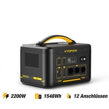 VTOMAN 2200W/1500W Tragbare Powerstation 1548Wh Solargenerator LiFePO4 Camping 
