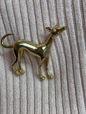 Vintage Motiv Brosche Hund